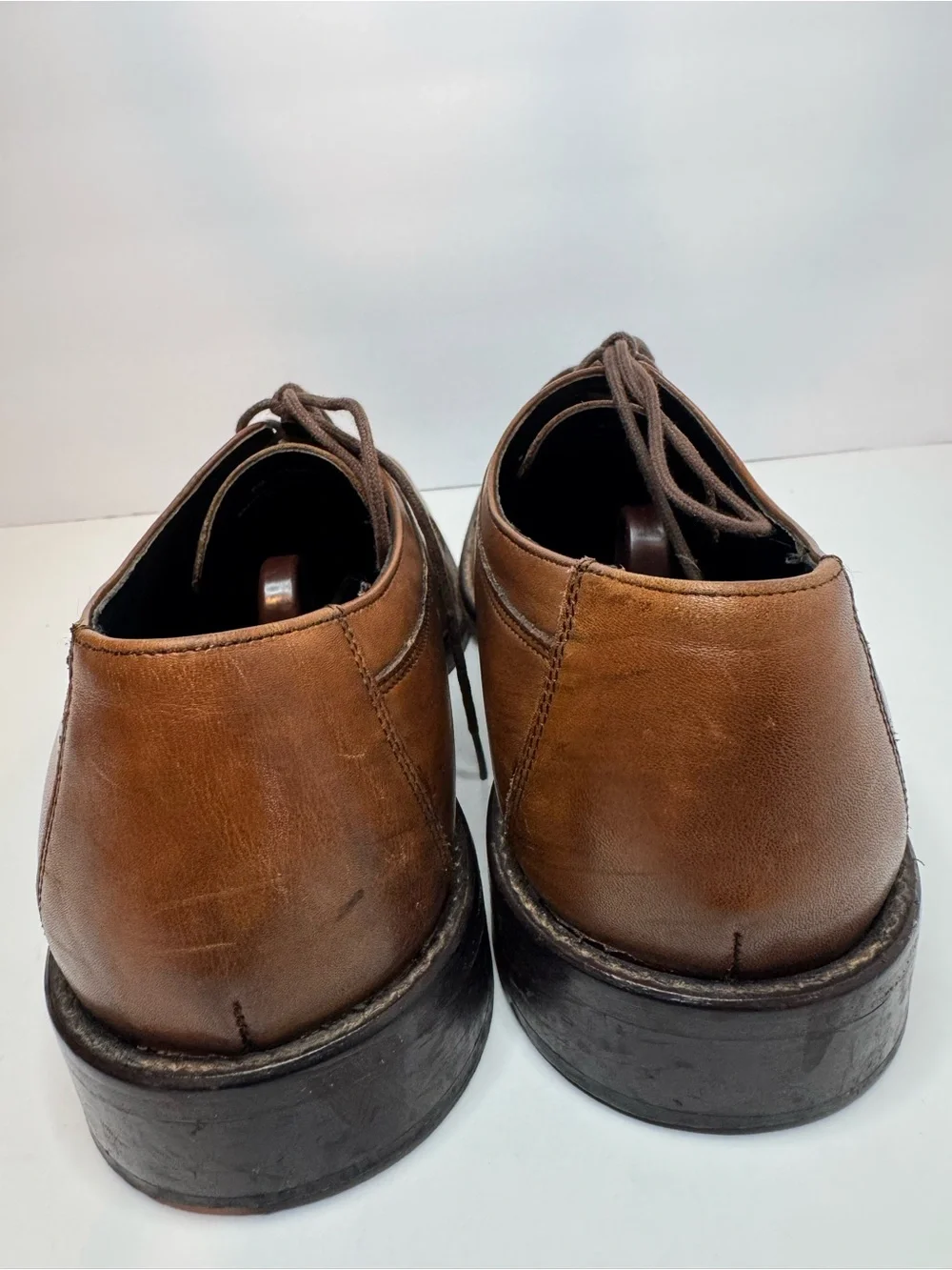 Johnston & Murphy Brown Leather Cap Toe Oxfords Men's Size 11 M
